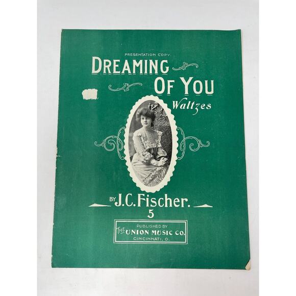 1902 Dreaming of You Waltzes Sheet Music by J D Fischer - Picture 1 of 11
